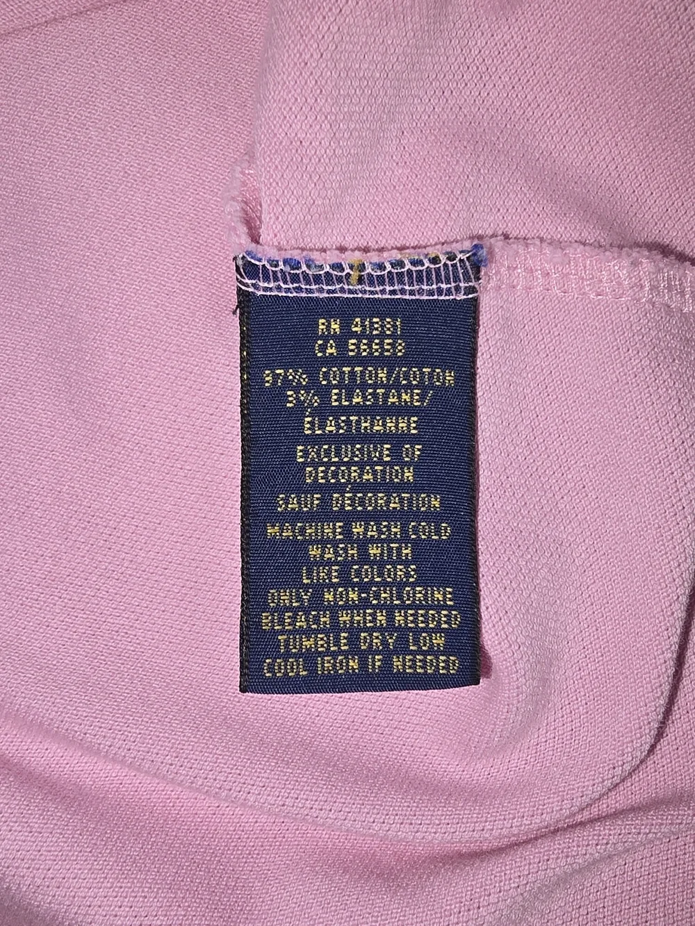 Ralph Lauren Girls Pink Sleeveless Polo with Navy Pony
